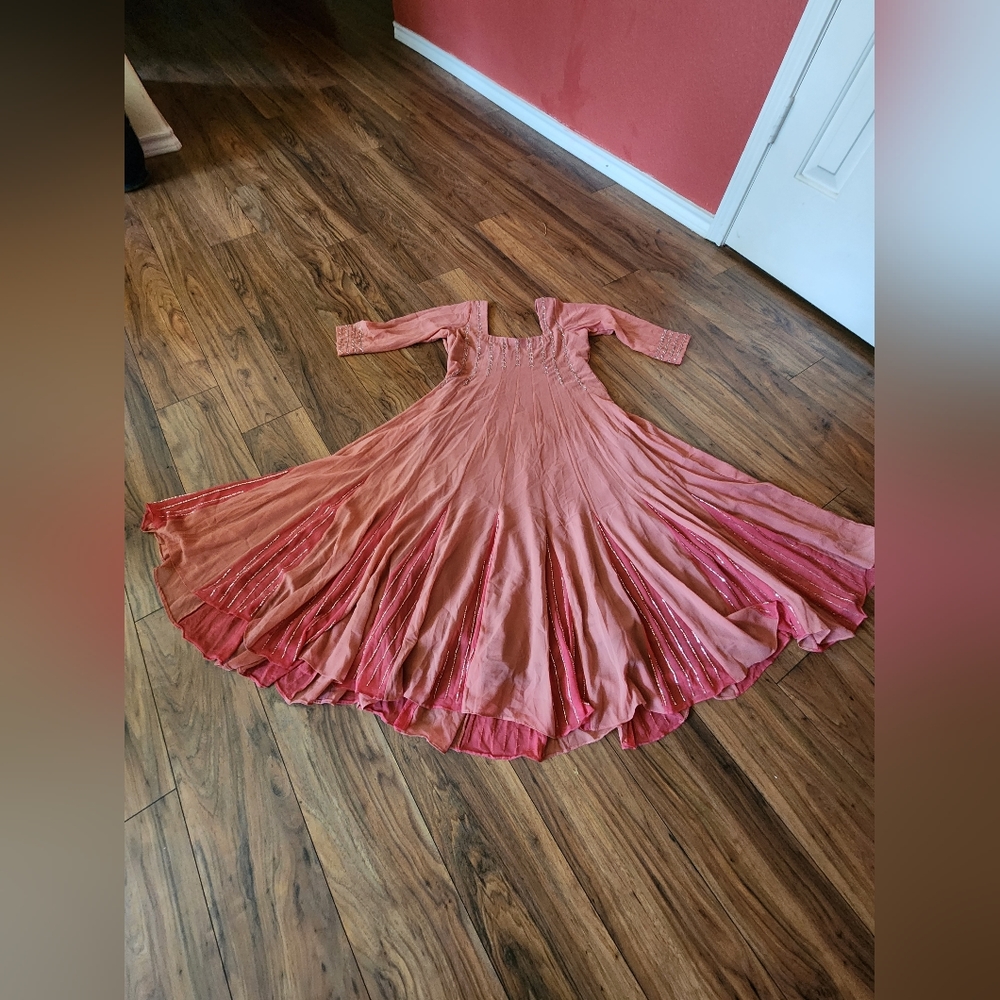 Indian pakistani anarkali with dupatta